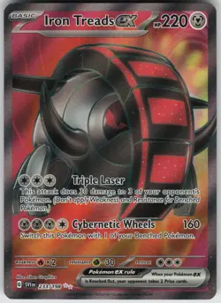Iron Treads ex 233/198 Ultra Rare Scarlet & Violet Pokemon Holo Near Mint - Image 3