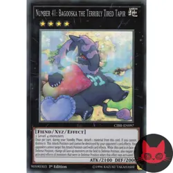 Yugioh Number 41: Bagooska the Terribly Tired Tapir CIBR-EN097 Super 1st Ed NM - Image 1