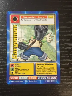 Gargomon Mo-03 Digimon Movie Promo Card 2000 - Image 1