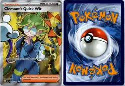 Pokemon Card - Clemont's Quick Wit 229/191 Surging Sparks Ultra Rare Near Mint - Image 3