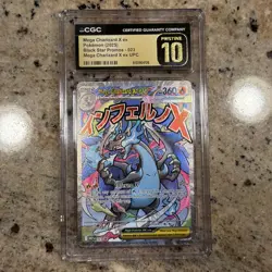 Mega Charizard X ex Promo CGC Pristine 10 Mega Evolution 023 Pokemon Card - Image 1