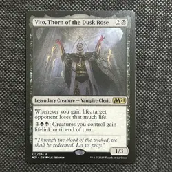 Vito, Thorn of the Dusk Rose Core Set 2021 Regular Rare Black Legendary Vampire - Image 1
