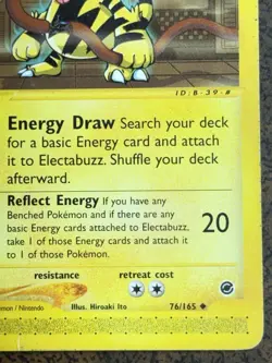 Electabuzz 76/165 Expedition Uncommon Pokemon Card. - Image 4