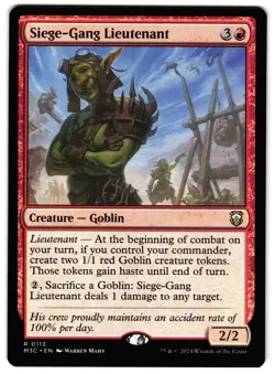 Siege-Gang Lieutenant 113 - NM - Commander: Modern Horizons 3 R - Image 1