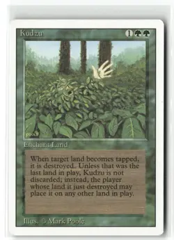 Kudzu Revised Edition Magic: The Gathering Rare Lightly Played - Image 1
