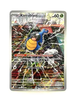 Karrablast 094/086 Black Bolt Illustration Rare Pokemon TCG Card NM - Image 1