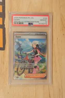 2025 Pokemon Phantasmal Flames #129 Full Art Trainer Dawn SIR PSA 10 Gem Mint - Image 1