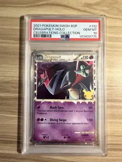 Pokemon Dragapult Prime SWSH132 Holo Celebrations PSA 10 - Image 1