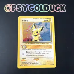 Pichu 12/111 Neo Genesis WOTC Vintage Holo Pokemon TCG - LP/NM B4 - Image 1