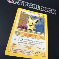 Pichu 12/111 Neo Genesis WOTC Vintage Holo Pokemon TCG - LP/NM B4 - Image 2