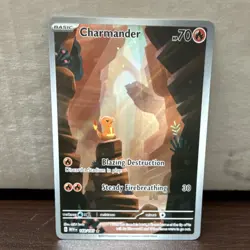 Pokemon Charmander 168/165 SV: Scarlet & Violet 151 Illustration Rare Holo 70HP - Image 1