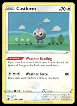 Castform Chilling Reign 121 Common Pokemon Near Mint - Image 1