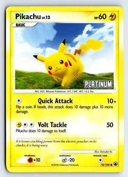 Pikachu 070/100 Holo P Burger King Promos Pokemon LP - Image 1