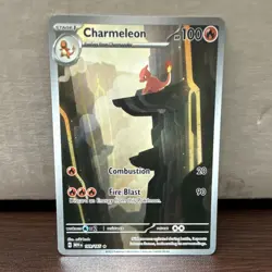 Pokemon Charmeleon 169/165 SV: Scarlet & Violet 151 Illustration Rare Holo 100HP - Image 1