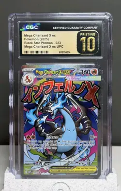 Pokemon Mega Charizard X ex 023 Black Star Promo UPC - CGC 10 PRISTINE - Image 1