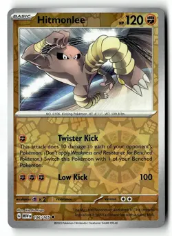 Hitmonlee 106/165 Uncommon 151 Pokemon Reverse Holo Near Mint - Image 1