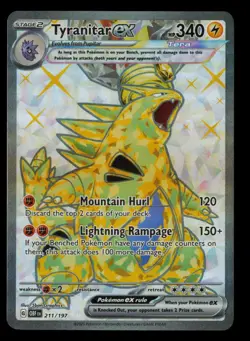 Tyranitar ex 211/197 Ultra Rare Obsidian Flames Pokemon Near Mint - Image 1