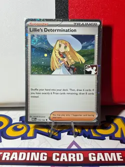 🌀SWIRL🌀 Pokemon Lillie's Determination 119/132 Prize Pack Series 8 Cosmo Holo - Image 1