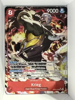 Krieg OP15-008 SR Parallel Alt Art Adventure on Kami's Island One Piece TCG NM - Image 1