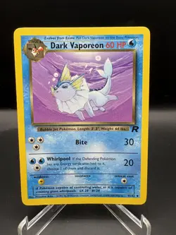 Dark Vaporeon 45/82 Uncommon Team Rocket Pokemon Card LP/NM - Image 1