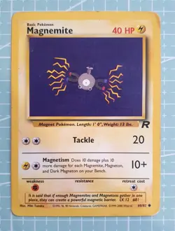 Magnemite 60/82 Common: Team Rocket Pokemon Trading Card Game TCG - Image 1