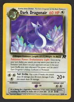 Dark Dragonair 33/82 Uncommon LP Pokemon Card HQ Scan - Image 1