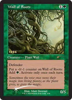 Wall of Roots FOIL 30th Anniversary Promos Magic The Gathering MTG Card - Image 1