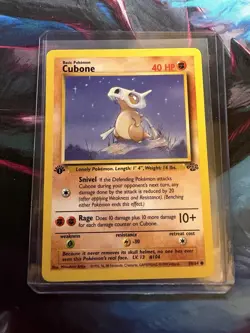 Pokemon TCG Cubone Jungle Card 50/64 Regular Common 1st Edition NM - Image 1