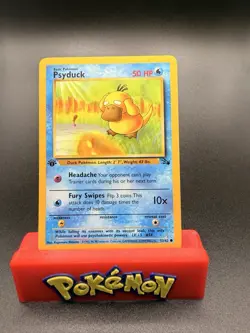 Psyduck 53/62 1st Edition Fossil Set Pokemon Card WOTC Rare NM - Image 1