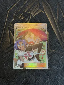 Jessie and James 68/68 Ultra Rare Full Art Hidden Fates Pokemon Card NM - Image 1