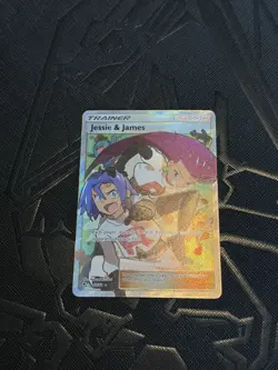 Jessie and James 68/68 Ultra Rare Full Art Hidden Fates Pokemon Card NM - Image 3