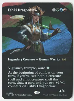 Eshki Dragonclaw (Borderless) Tarkir: Dragonstorm Magic: The Gathering Foil NM - Image 1