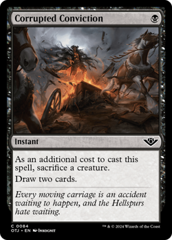 mtg magic Corrupted Conviction ENGLISH Conviction corrompue - Image 1