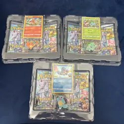 Pokemon TCG: GO Pin Collection Set Of 3 Charmander Bulbasaur Squirtle New No Box - Image 1