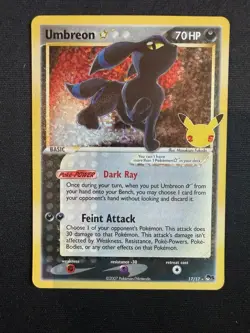 Umbreon Gold Star 17/17 - Pokemon Celebrations 25th Anniversary Holo Rare - Image 1