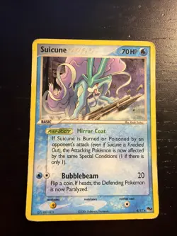 Pokemon Suicune 4/17 POP Series 2 Holo MP-LP - Image 1