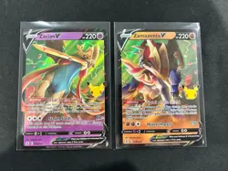 Zacian V 016/025 + Zamazenta V 018/025 Pokemon TCG Celebrations NM - Image 1