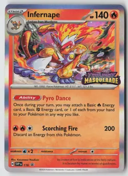 Infernape 116 Holo Promo Stamped Twilight Masquerade Pokemon Near Mint - Image 1