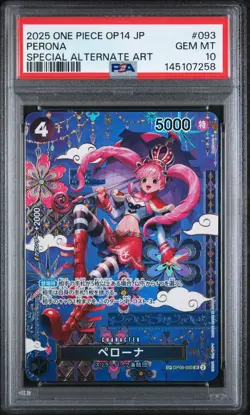 2025 One Piece JPN The Azure Sea's Seven Perona OP06-093 SP SR PSA 10 - Image 1