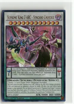 Yugioh Supreme King Z-ARC - Synchro Universe MP25-EN207 Ultra Rare NM 1st Ed - Image 1