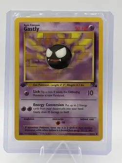 Pokemon TCG Gastly Fossil, 33/62, Regular Card 1999-2000 Base Set First Edition - Image 2