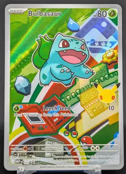 Pokemon Bulbasaur #037 English MEP Black Star Promo 1st Partner 30th Stamped - Image 1