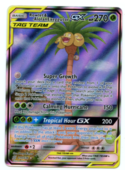 Pokemon TCG Rowlet Alolan Exeggutor Tag Team GX Unified Minds 215/236 Mint - Image 1