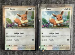 Eevee X 2 - 043 Holo - Scarlet & Violet Black Star Promo - POKEMON Near Mint - Image 1