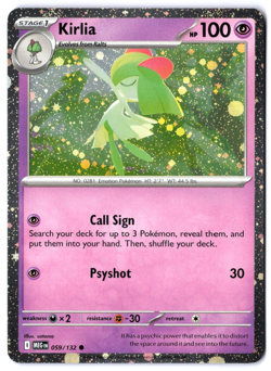 Pokemon TCG Kirlia 059/132 Cosmo Holo Mega Evolution NM - Image 1