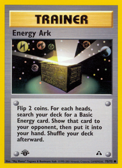 Energy Ark 75/75 Common Neo Discovery Pokemon Unlimited Moderately Played - Image 1