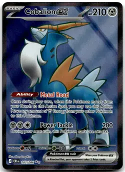 Cobalion Ex 103/086 Holo Ultra Rare Chaos Rising Pokemon Near Mint - Image 1