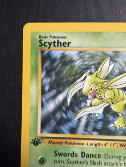 Pokemon TCG Scyther 26/64 1st Edition RARE WOTC 1999 LP/NM - Image 3