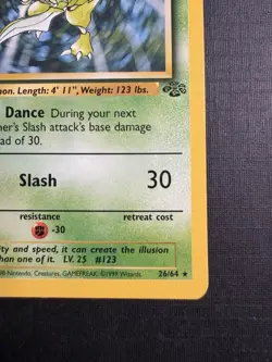Pokemon TCG Scyther 26/64 1st Edition RARE WOTC 1999 LP/NM - Image 5