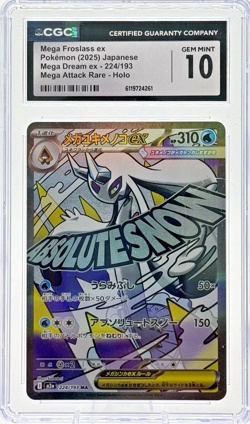 Mega Froslass ex 224/193 CGC 10 Japanese Mega Dream ex Pokemon Slab - Image 1